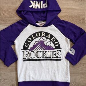 Vintage PINK Victoria's Secret x 5th & Ocean CO Rockies Quarter Sleeve Hoodie